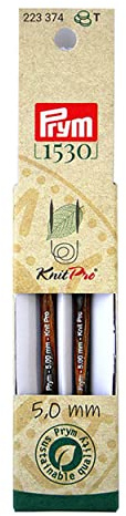 Prym 223374 Rundstricknadelspitzen Natural kurz 8,7 cm 5,00 mm