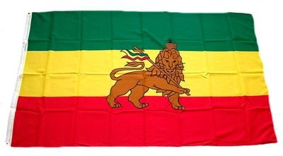 Fahne / Flagge Äthiopien mit Löwe 90 x 150 cm Flaggen