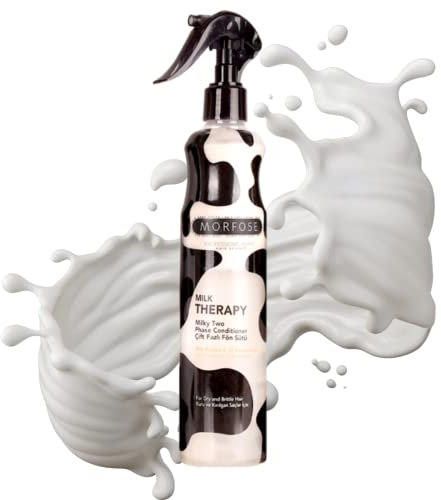 Morfose Milk Therapy Two-Phase Hair Conditioner 400ml, Hair Heat Protection, Formal Leave-In Conditioner Spray for Detangling, Shine & Split End Removal, Moisture for All Hair Types (Milk Therapy)