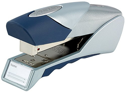 Rexel Gazelle Half Strip Stapler, 25 Sheet Capacity, Plastic Body, Blue and Silver, 2100011