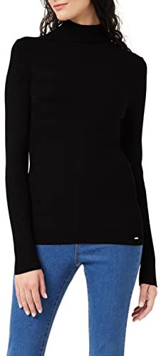 Morgan Femme Pull Manche Longue Col Roulé MENTOS, Noir, S EU