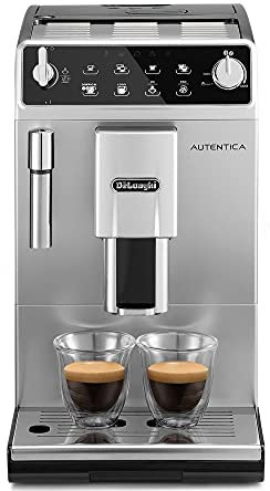 De'Longhi Perfetto ETAM29.510.SB Cafetera súper automática, con panel táctil, 1450 W, 1.3 L, 15 bareses, acero inoxidable, Plata