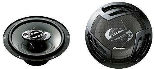 Pioneer TS-A2503I 25 cm 3-Weg-Koaxial-Lautsprecher Set mit 2 Lautsprechern (je 420 W max., 80 W Sinus), kraftvoller Klang, hoher Wirkungsgrad, 115 mm Einbautiefe, 236 mm Einbauausschnitt, mit Gitter