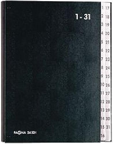 Pultordner 1-31 schwarz Einband aus Hartpappe mit