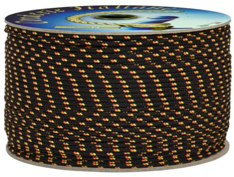 Corderie Italiane 006038269 Cordino Colorato Hobby Fantasy, Nero, 2.5 mm, 120 mt