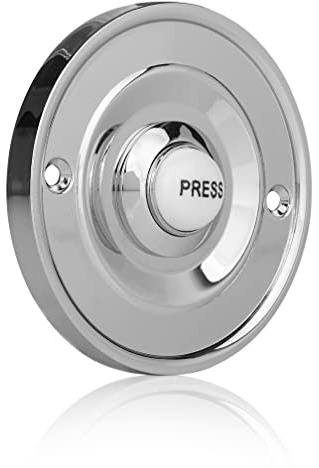 Byron Wired Bell Press Flush Mounted - Chrome