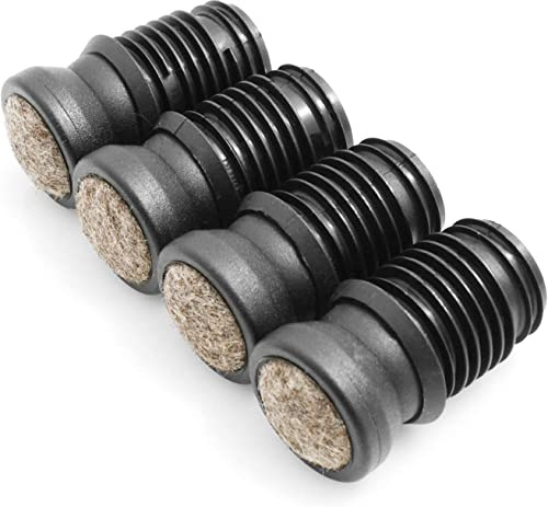 Design61 Stuhlgleiter 4er Set für Rohrinnen-Ø 12-13 mm Filz Möbelgleiter Gelenkgleiter Filzgleiter Bodenschutz Bodenschongleiter zum Einstecken