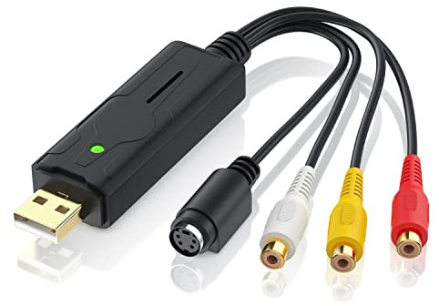 aplic - USB 2.0 Acquisizione Audio Video - Nuova Versione Compatibile con Windows 10 - da VHS a PC Dvd - Convertitore analogico Digitale USB