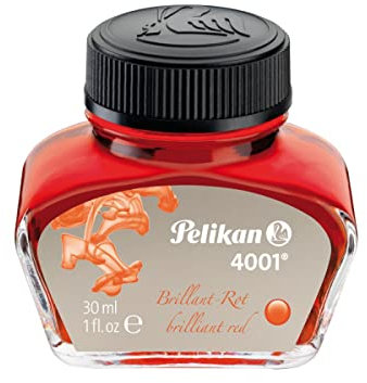 Pelikan Tintenglas Tinte 4001 Brillant-Rot 30 ml, 1 Glas