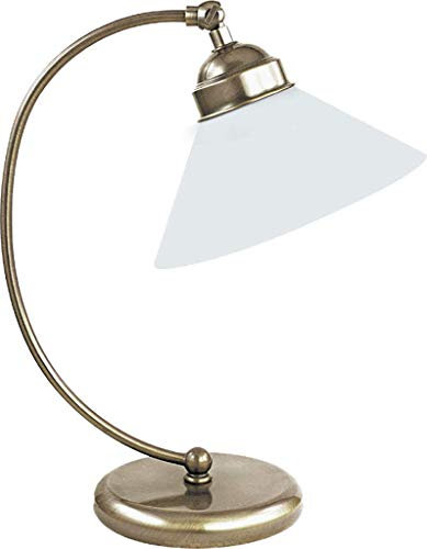 Tischleuchte im Jugendstil E27 Fassung 230V in bronze antik mit Schalter Tischlampe