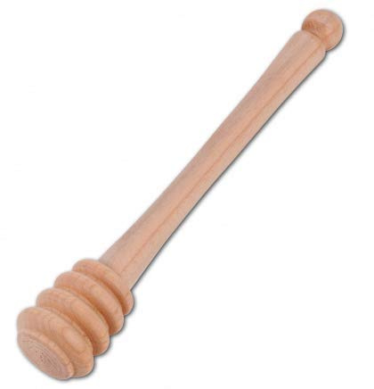 Hofmeister Holzwaren Honigheber aus Holz, 15 cm, sauberes Dosieren von Honig & Sirup ohne Kleckern, geschmacksneutraler Honig-Löffel, Honigspirale aus heimischem Kirsch-Holz