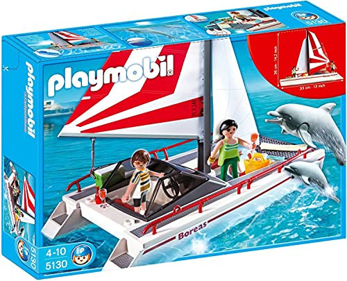 Playmobil - 5130 - Jeu de Construction - Catamaran et Dauphins