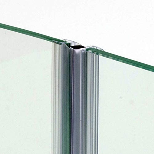 220cm - COPPIA di guarnizione magnetica/calamita IN LINEA per box doccia con due ante scorrevoli per VETRO 10mm-GMVL10