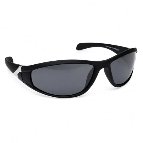 Gil SSC Sportbrille Sonnenbrille Schwarz verspiegelt Fahrradbrille Snowboardbrille Motorradbrille M 23