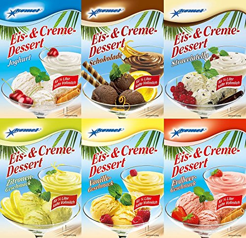 Ice & Cream Dessertpulver, 6-teiliges Starter-Set für Eismaschine, 0,41 kg