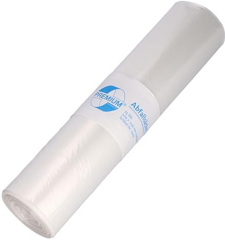 DEISS PREMIUM Sacs poubelle transparents type 60 120 l