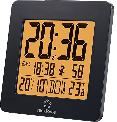 Renkforce 1383425 Funk Wecker Schwarz Alarmzeiten 2