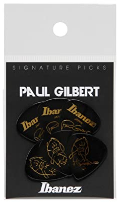 Ibanez Plektrum B1000PG-BK,6er-Set Paul Gilbert, schwarz - Plektren Set