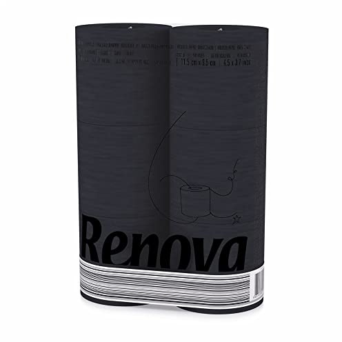 Renova H&PC-53742 Toalettpapper, Svart, 6 stycken