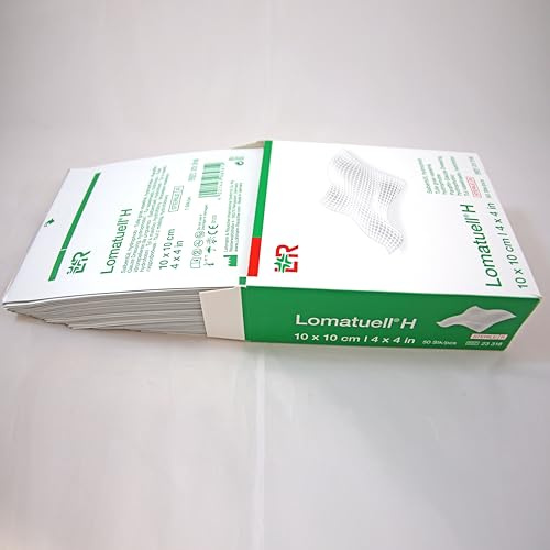 Lomatuell H 10x10cm steril 1 Stück Salbentüll hydrphop Lomatüll
