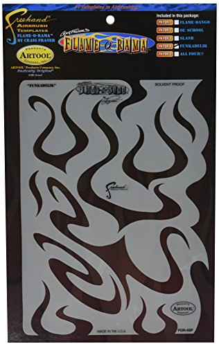 Iwata-Medea Artool Gabarits pour aérographe Flamme O'Rama Funkadelik