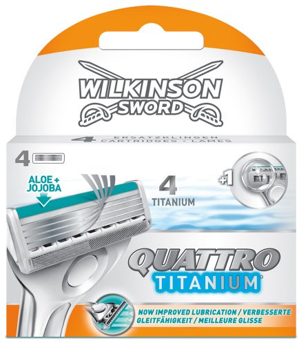 Wilkinson Sword Quattro Titanium Klingen, 4 Stück