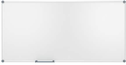 MAUL Whiteboard 100x200 cm MAULpro weiß mit robustem Alurahmen | schnell griffbereite Stifte, trocken abwischbare Fläche, fester Halt für Notizen, saubere Wandmontage, flexibel ausrichtbar