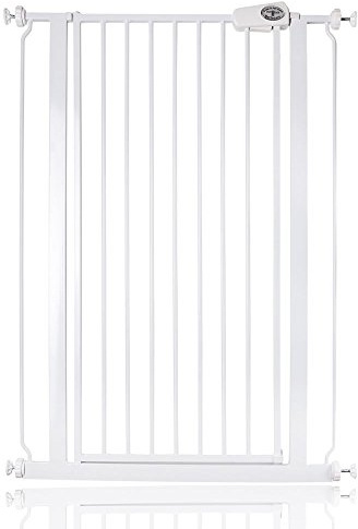 Bettacare Child and Pet Gate, 75cm - 83cm, White, Extra Tall Gate 104cm in Height, Pressure Fit Stair Gate, Baby Gate and suitable for Dog Gate or Pet Barrier, Easy Installation