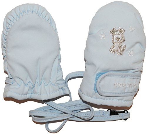 alles-meine.de GmbH Handschuh Baby hell blau - Thermo Babyhandschuhe gefüttert Thermohandschuh - Gr. 6 bis 9 Monate - Fausthandschuh Handschuhe