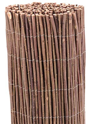 bambus-discount.com Balkon Sichtschutz Weidenmatte Hawei 90 x 300cm - Niedrige Sichtschutzmatte aus naturbelassenen Weidenruten 0,9m x 3m