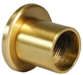 iso-design Wandlager/Wandhalterung in Messing Optik für 16 mm Ø Gardinenstangen