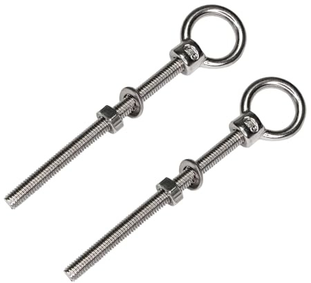 PRIOstahl Tornillo de ojo 643_2, tuerca anular, acero inoxidable, V4A, M12 x 120 (2 unidades)