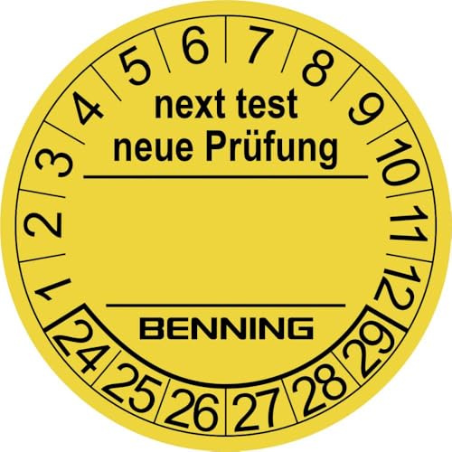 BENNING GmbH & Co.KG 756212 Prüfplaketten-300 Stück zur Kennzeichung von getesteten Geräten