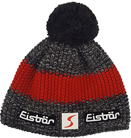 Eisbär Skipool Bommelmütze Beanie Strickmütze Wollmütze Wintermütze Skimütze Damen/Herren - Made in Austria mit Futter, Futter Winter Herbst-Winter