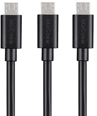 MaGeek Micro USB Cables, [Pack of 3pcs] 3.3ft / 1.0m Premium Data Cables High Speed Sync and Charge Cables for Samsung, HTC, Sony, Motorola, LG, Google, Nokia and More (Black)