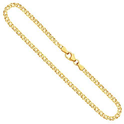EDELIND Goldkette Damen Herren 333 375 585 Gelbgold Zwillingspanzerkette 2.9 mm Echtgold Halskette Gold Schmuck Geschenkbox Made in Germany