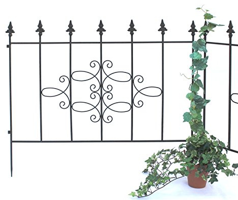 Steckzaun Perugia 20689 Rankhilfe Rankgitter aus Metall B-75cm Kletterhilfe Zaun