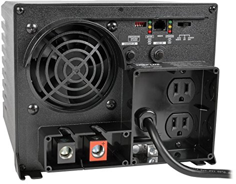Tripp Lite Power Inverter/Charger w/Auto Transfer Switching, 1250W, 12VDC 120V, 5-15R, 2-Outlets for RVs, Trucks, Fleet Vehicles & Emergency Vehicles, 1 Year Warranty (APS1250)