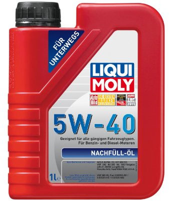 LIQUI MOLY Nachfüll-Öl 5W-40 | 1 L | Synthesetechnologie Motoröl | Art.-Nr.: 1305, farblos
