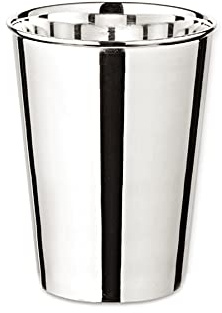 EDZARD Becher Konus, Höhe 9 cm, für 200 ml, schwerversilbert | hochglanzpoliert, Trinkbecher, Silberbecher, Bechervase, Tischdeko, Barzubehör, Geschenkidee