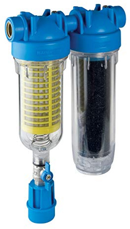 purway® HYDRA Rainmaster Duo RLH LA 1 Wasserfiltergehäuse plus Filter | Für eine flexible Filterlösung und eine einfache Einbindung in die Wasserleitung