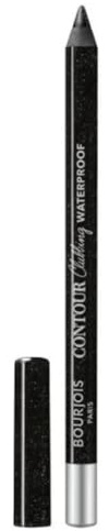 BOURJOIS - Crayon Yeux Contour Clubbing Waterproof 55 Black Ultra Glitter - Couleur Lumineuse & Intense - Tenue Jusqu'à 8h - Enrichi À L'Huile De Jojoba Et De Coton - Testé Ophthalmologiquement