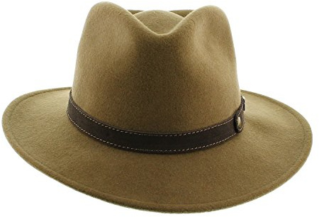 Votrechapeau – Sombrero fedora – fieltro plegable e impermeable – pétrus beige 56 cm