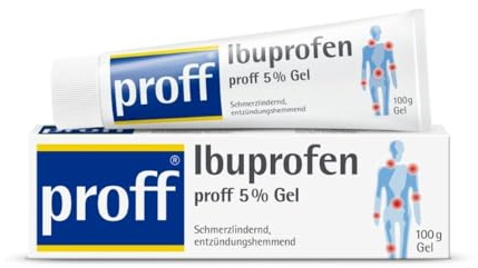 Proff Ibuprofen 5% Gel schmerzlindernd und entzündungshemmend, 100 g Gel