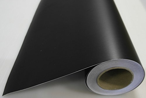 (7,89/m2) Könighaus Schwarz Matt Autofolie 200 x 152 cm mit Luftkanälen + Gratis Rakel inkl. Anleitung