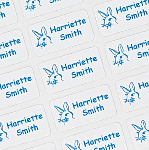 30 Just Stick Clothing Name Tags Labels- No Sew or Iron - for School Children, Day Care, Care Home