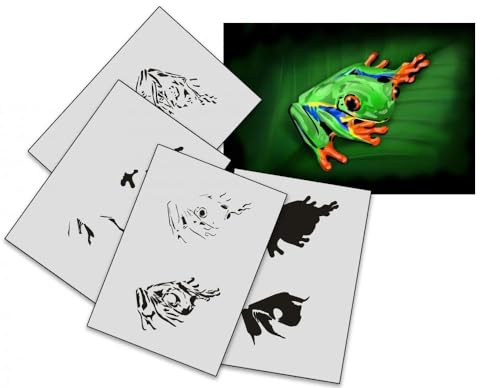 UMR-Design AS-188 Frog Airbrushschablone Step by Step Grösse L