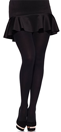 Merry Style Collant Microfibra per Donne, Collant Elasticizzati e Opaque Taglie Forti MS 162 60 DEN (Nero, XXXL)