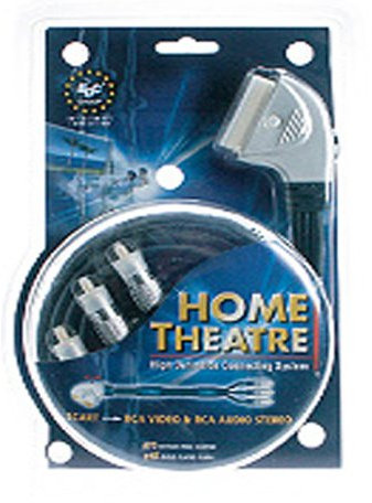 Connectland 0106063 5 m/3 RCA Scart Câble Audio/vidéo-Or