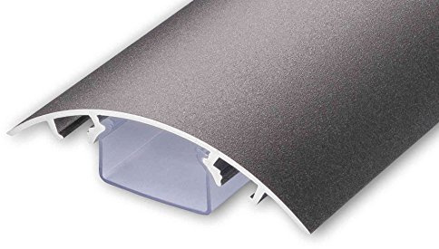TV Design Aluminium Kabelkanal Gusseisen Style Feinstruktur lackiert in verschiedenen Längen von ALUNOVO (Länge: 120cm)